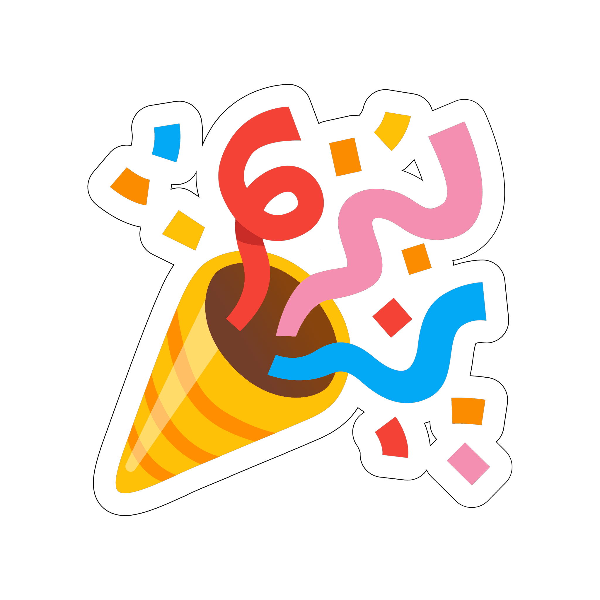 party popper sticker